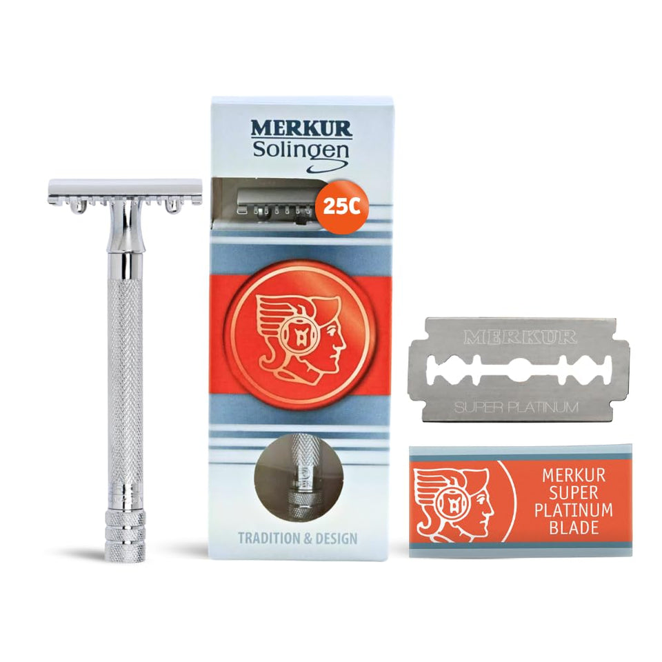 MERKUR 25C open comb head for precise control on dense hair.