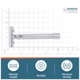 MERKUR 25C plastic-free design supports sustainable grooming.