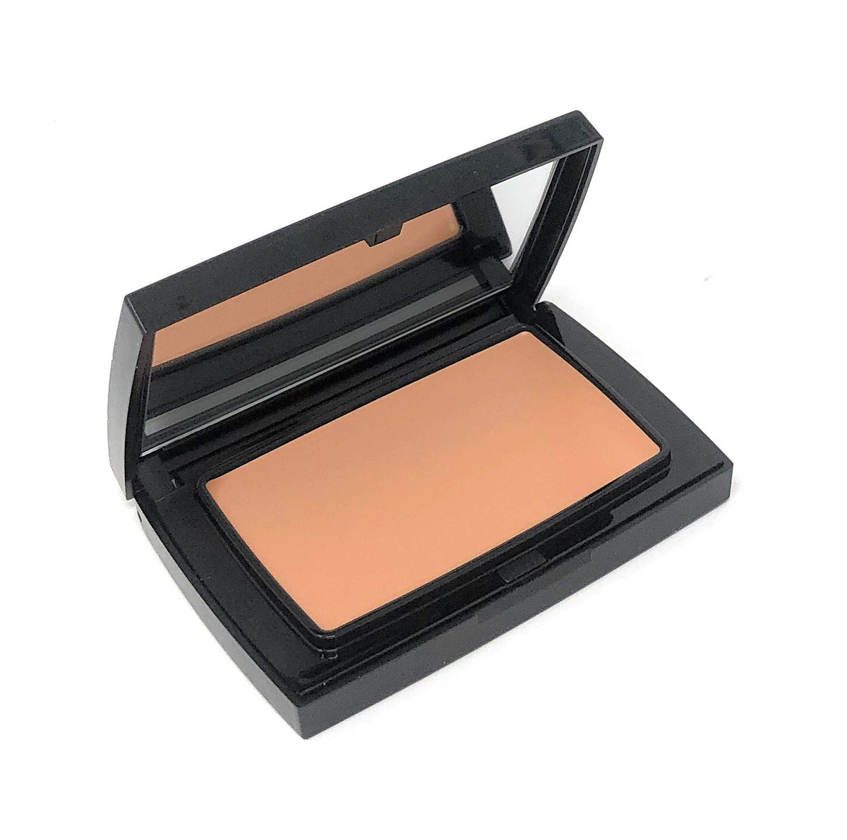 Merle Norman Total Finish Creamy Beige compact application, delivering seamless, long-wearing coverage.
