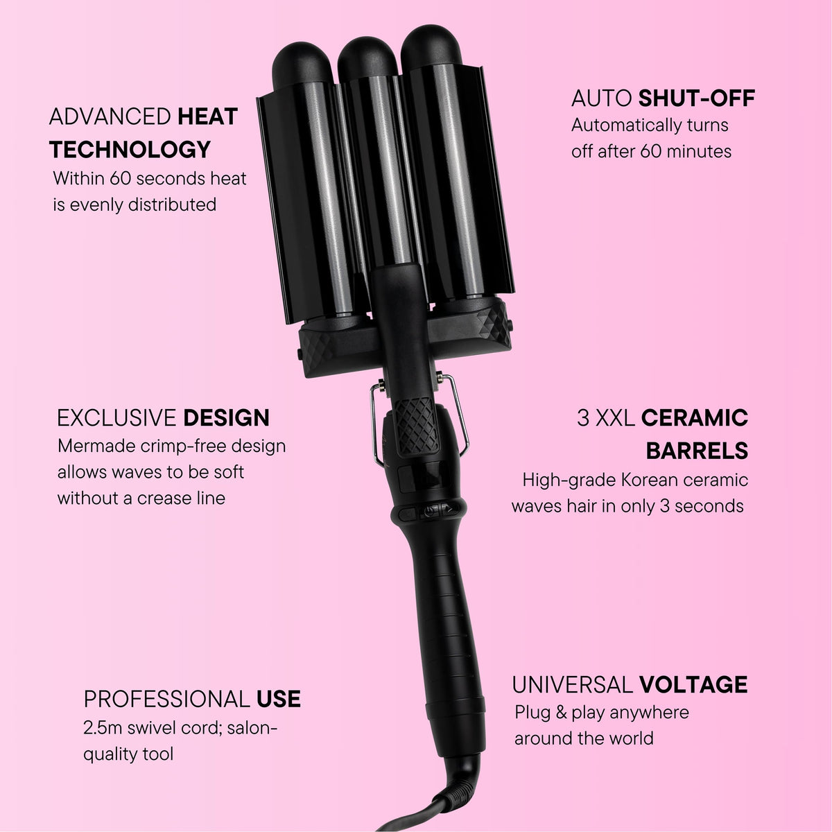 Suitable for all hair types: thick, thin, long, or short.
