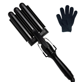 Ceramic barrel close-up showing smooth, even heat for frizz control.