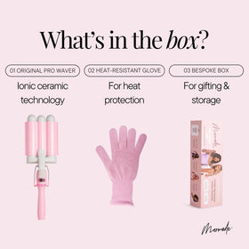 Mermade PRO Hair Waver ceramic barrel glides smoothly and adds moisture