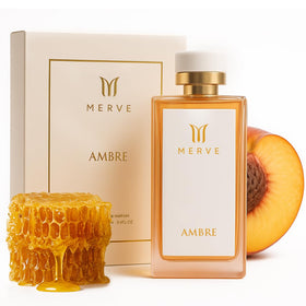 Merve Ambre perfume bottle front view for everyday elegance and brand presence