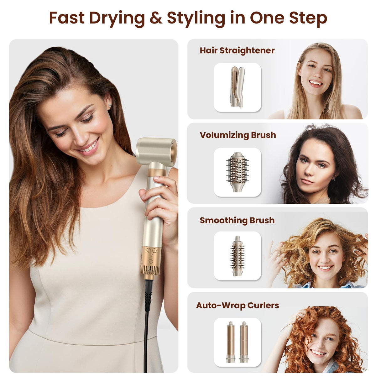 MESCOMB air straightener wet-to-dry with wide ceramic panel minimizes styling time