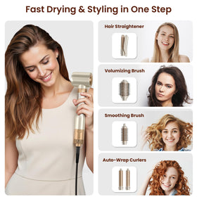MESCOMB air straightener wet-to-dry with wide ceramic panel minimizes styling time