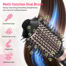 MESCOMB anti-frizz ions reduce static and add shine.