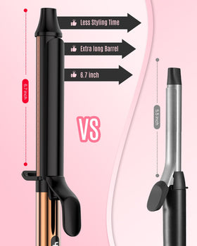 MESCOMB ceramic tourmaline technology distributes heat for smoother, shinier curls.