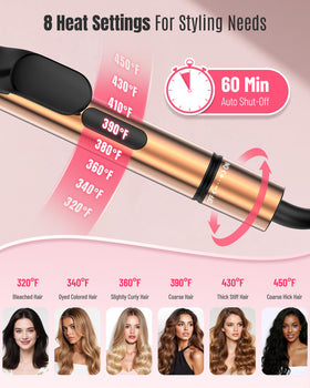 MESCOMB dual voltage travel-friendly curling iron for vacations and trips.