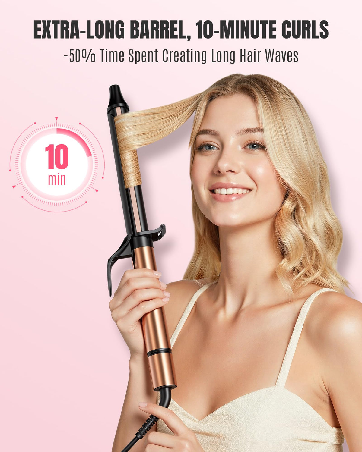 MESCOMB lightweight and slim curling iron for easy packing
