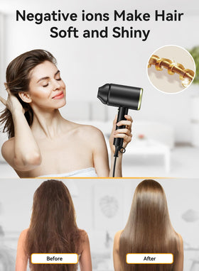 MESHEEN Ionic technology reduces frizz for smoother hair