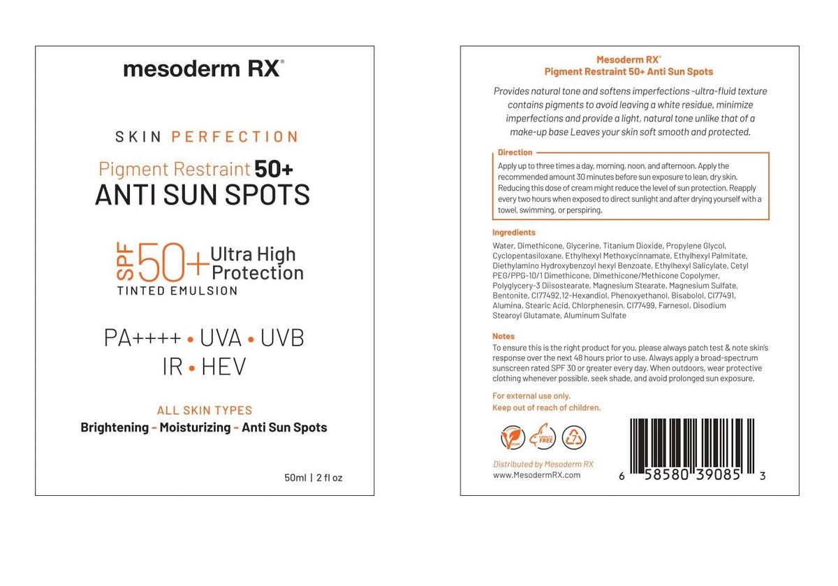 Mesoderm RX blue light cream on fingertip demonstrates quick absorption.