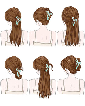 Mesovor daily-wear bow clips ideal for updos, half-up styles, and side-swept looks.