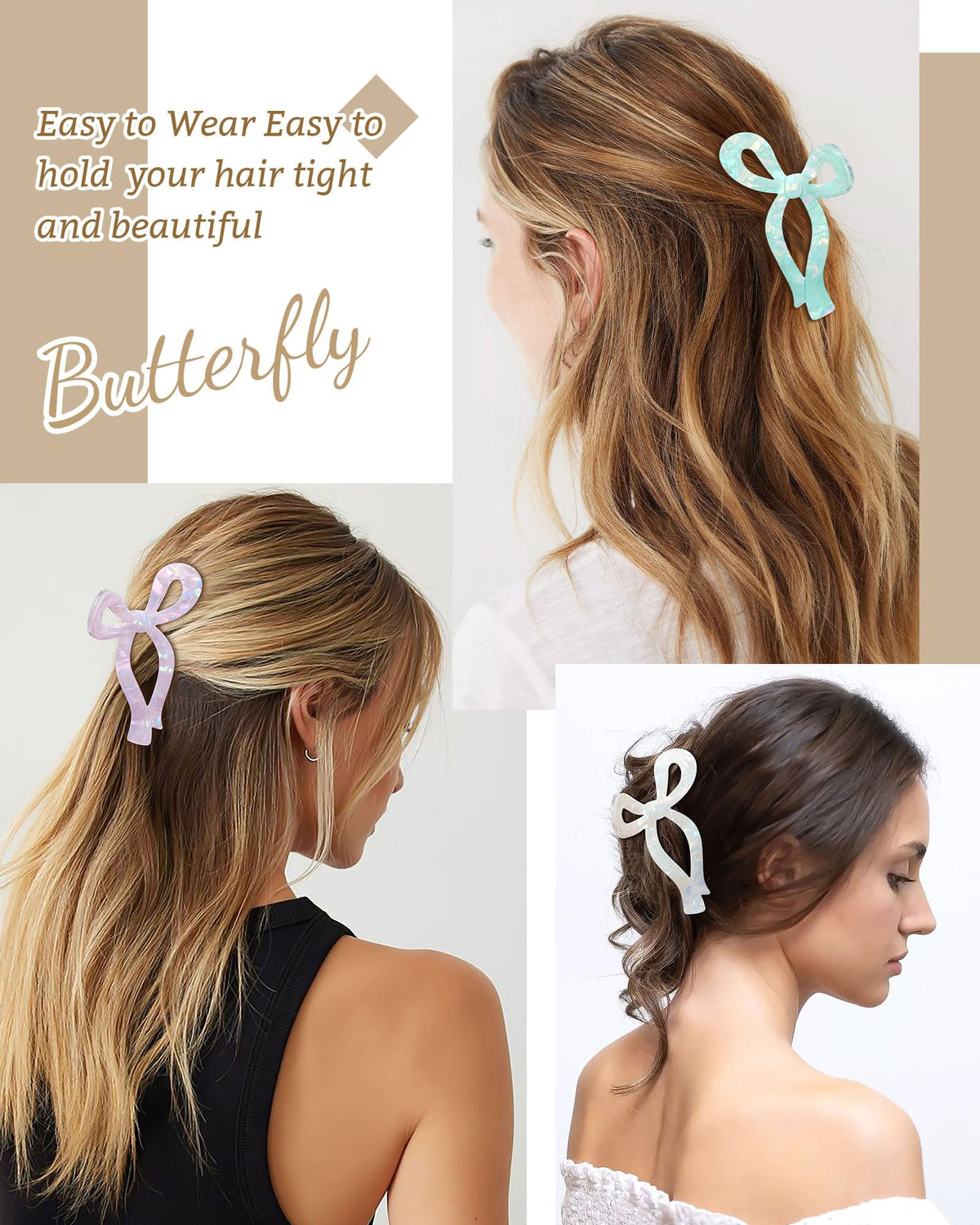 Mesovor stylish bow design clip adds touch of sophistication to any hairstyle.