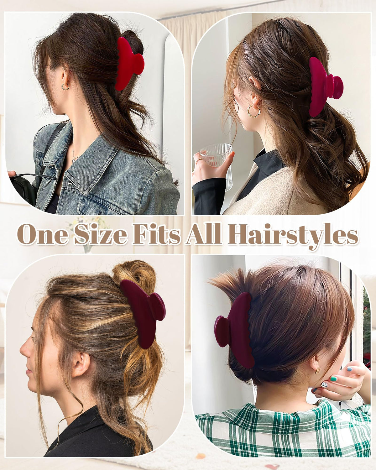 Mesovor versatile hair clips for thick or thin hair with gentle hold.