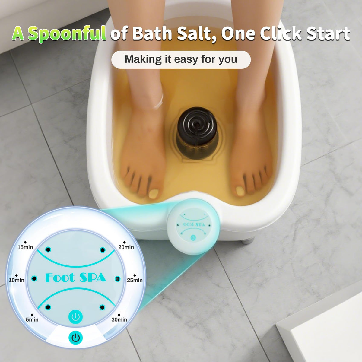 METALBEE sea salt detox kit enhances your home foot cleanse routine.