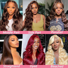 METDIO 13x6 hd lace frontal provides breathable seamless scalp illusion.