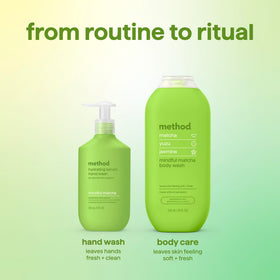 Method bottle uses 80% recycled plastic highlighting eco-friendly packaging.