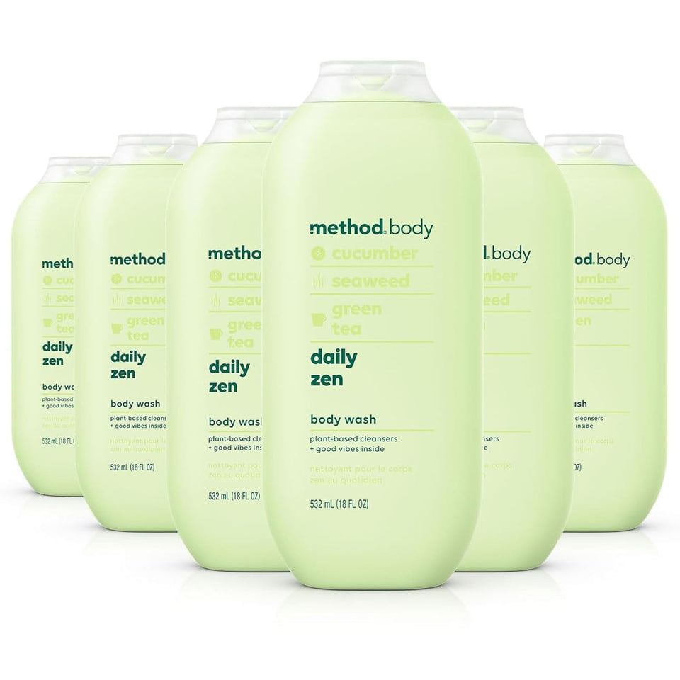 Method Daily Zen six-pack bottles for a spa-like shower experience