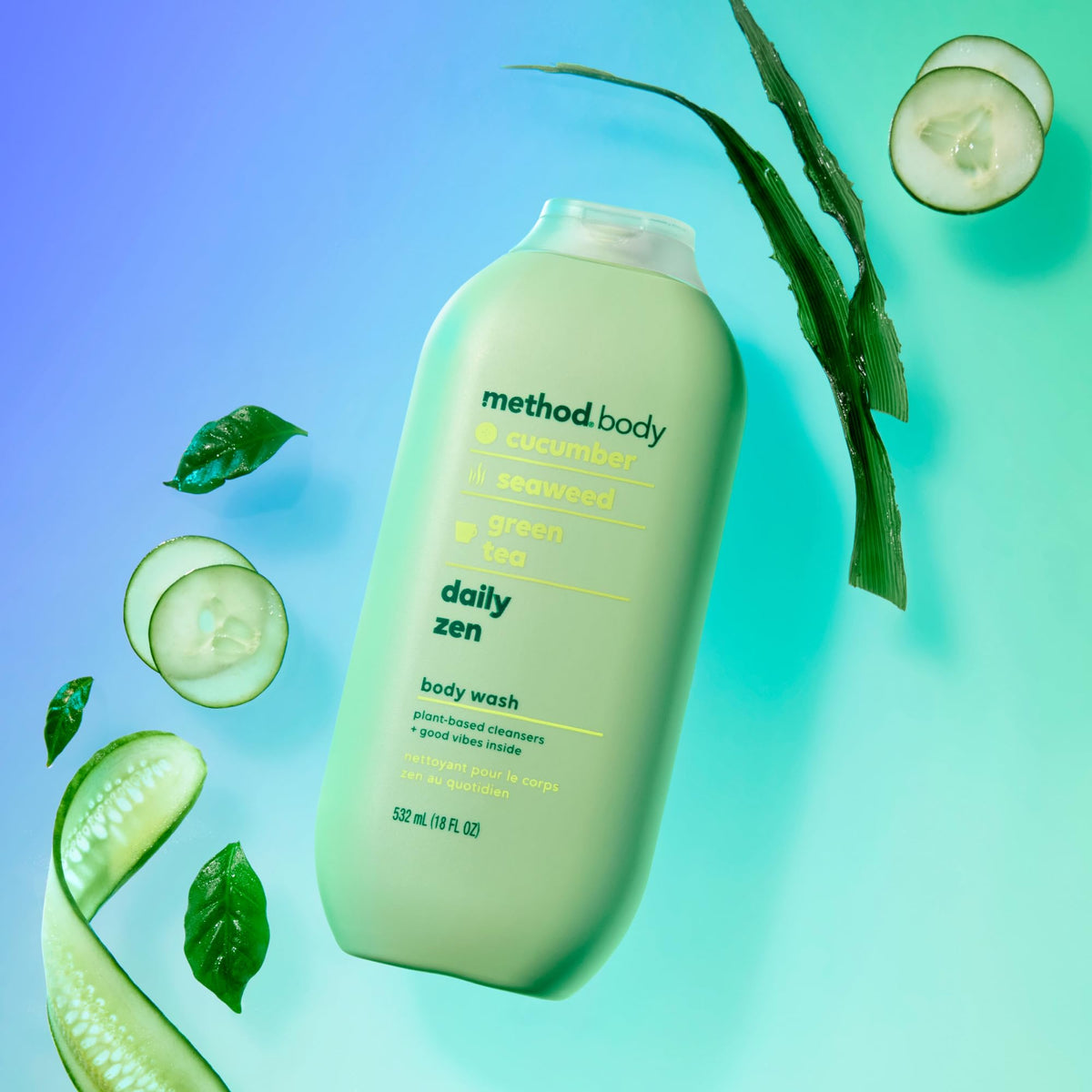 Method Daily Zen paraben-free formula cleanses gently without harsh chemicals