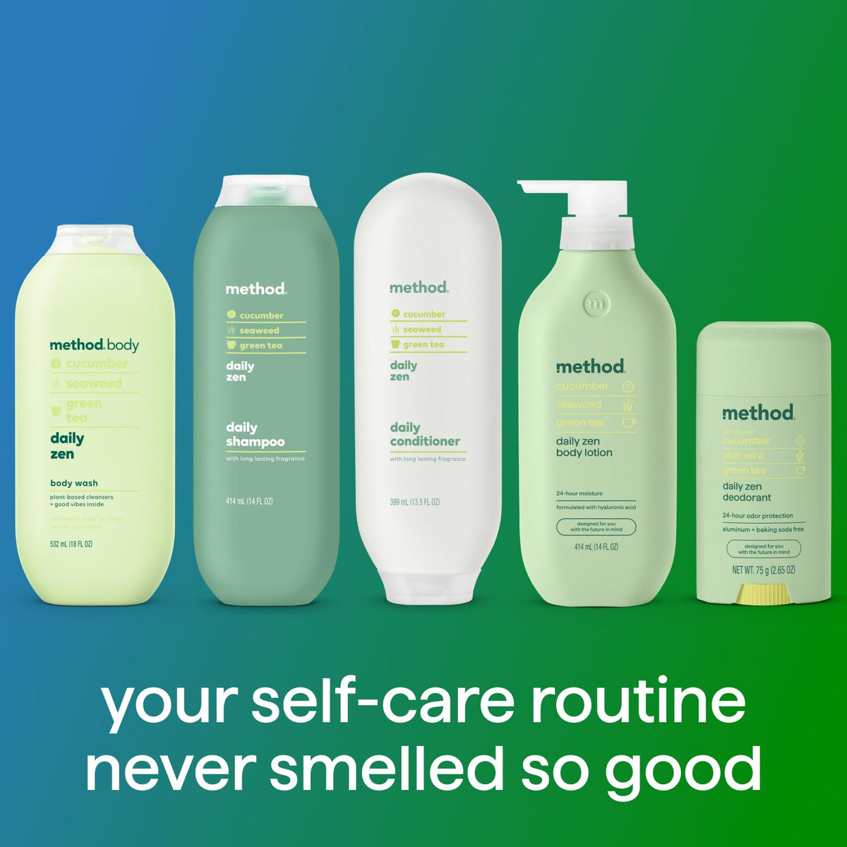 Method Daily Zen leaves skin soft and smooth after a shower