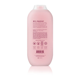 Method Pure Peace foamy lather close-up shows pink sea salt