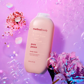 Method Pure Peace 65 percent PCR bottle highlights sustainability