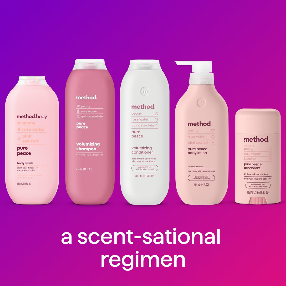 Method Body Wash six-pack display with clean branding