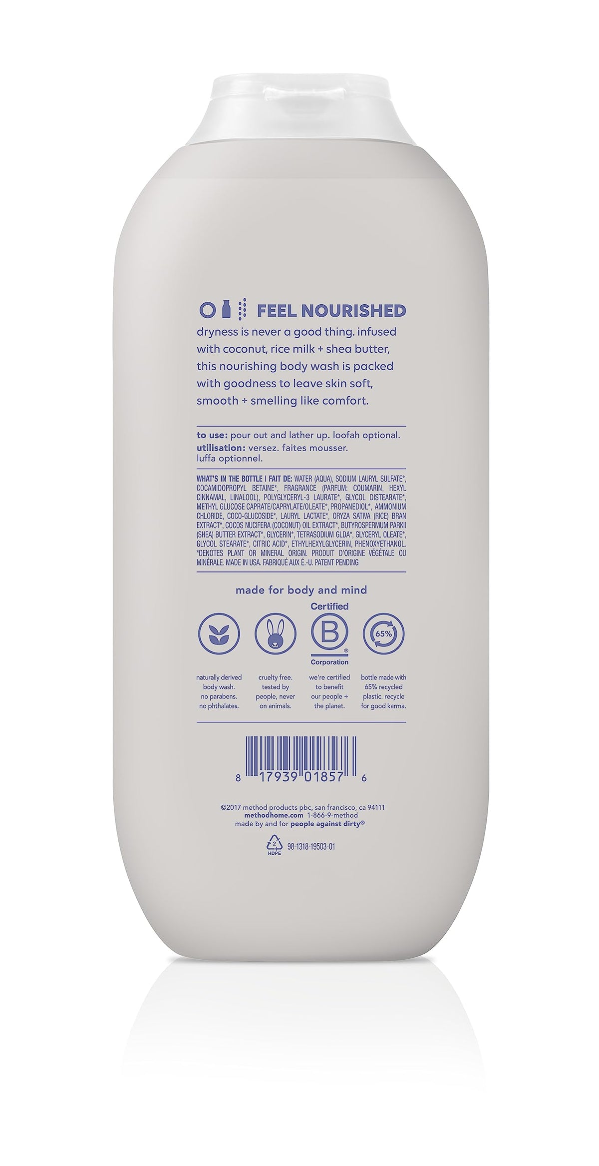 Method Body Wash Sampler Sea & Surf bottle close-up, refreshing ocean-inspired aroma