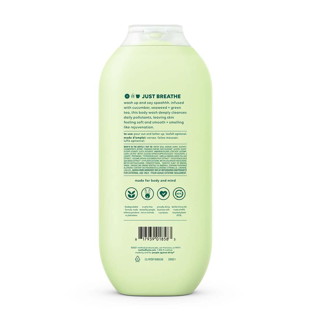 Shower routine with Method body wash for refreshing cleanse