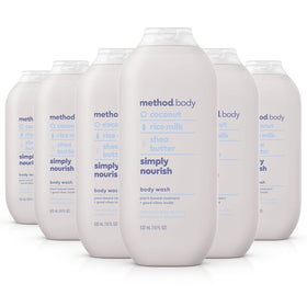 Method Simply Nourish body wash bottle with 18 oz size for easy dosing