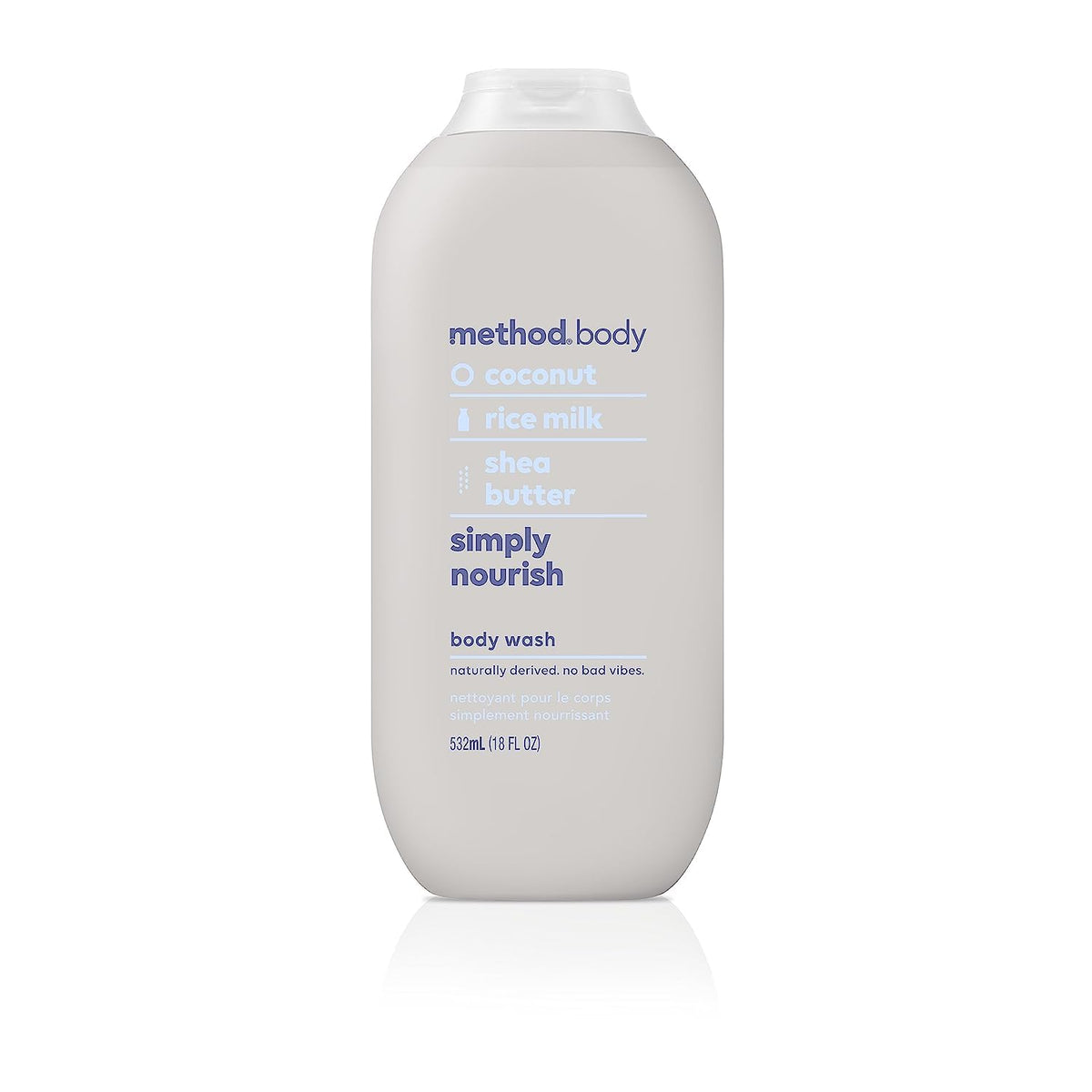 Method Body Wash Simply Nourish bottle highlighting nourishing hydration