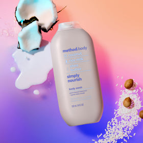Method Simply Nourish PCR bottle (65%) showcases eco-friendly packaging