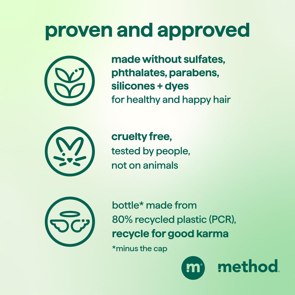 Method Daily Zen Shampoo designed for daily use on all hair types.