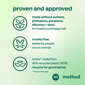 Method Daily Zen Shampoo designed for daily use on all hair types.
