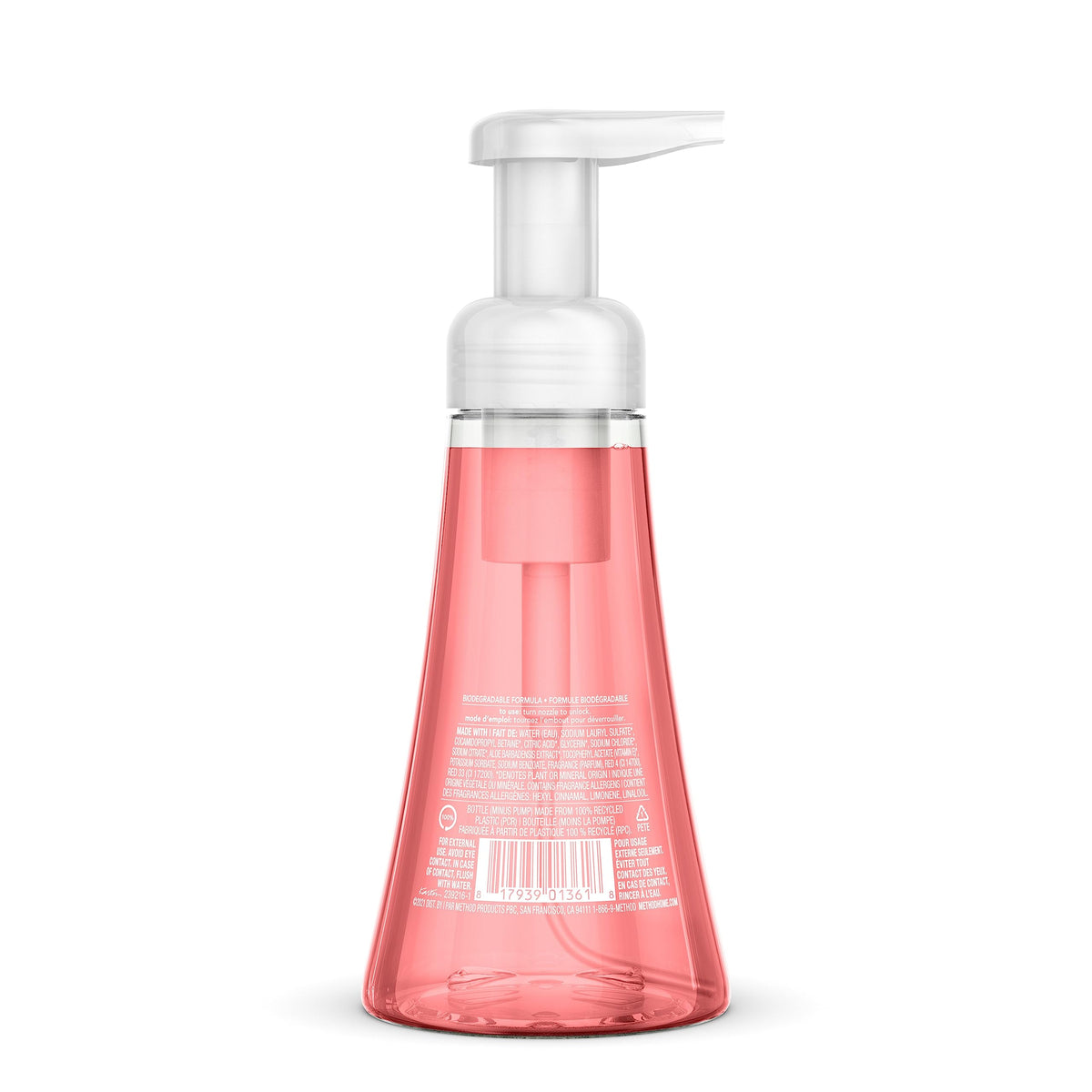 Method Foaming Hand Soap French Lavender bottle with calming aroma at the sink