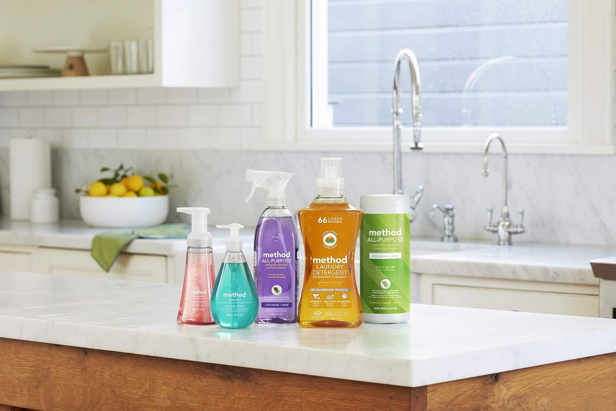 Eco-friendly packaging of Method Hand Foaming Soap trio