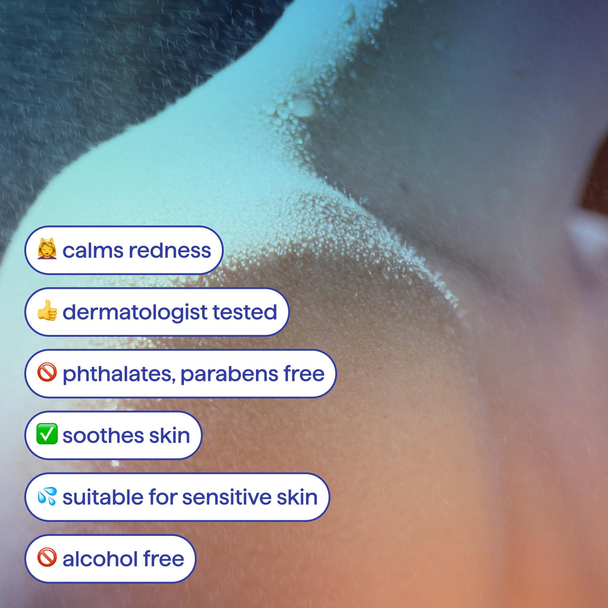 Method Hypochlorous Skin Spritz application demonstrating two-to-three sprays per use