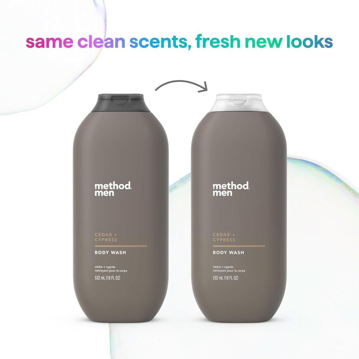 Paraben- and phthalate-free formula in Method Men body wash.