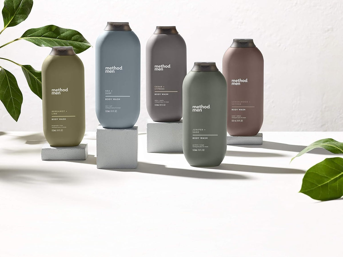Forest fragrance lingers lightly after shower for a fresh start.