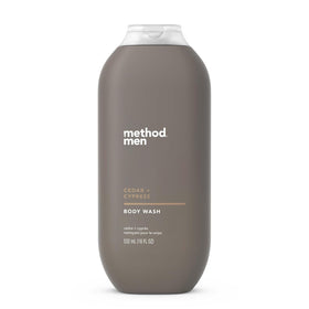 Method Men Body Wash cedar and cypress bottle showcasing forest scent for daily refresh.