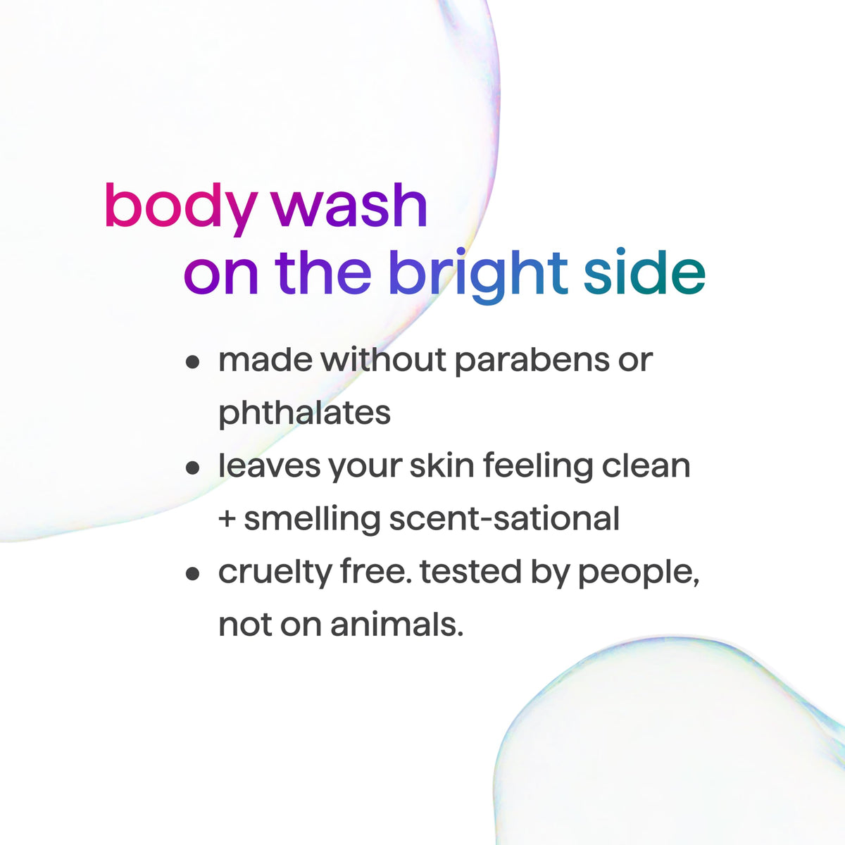Method Men Body Wash Glacier Granite label close-up emphasizes cruelty-free, paraben-free cleansing.