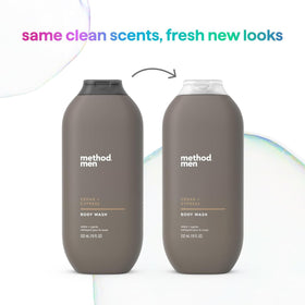 Method Men Body Wash shower routine close up suggests a refreshing cleanse after a busy day.