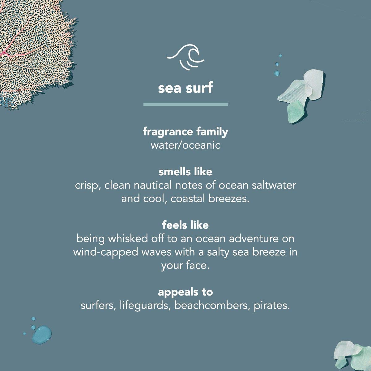 Closeup of Method Men Sea + Surf bottle with cucumber seaweed infusion in view