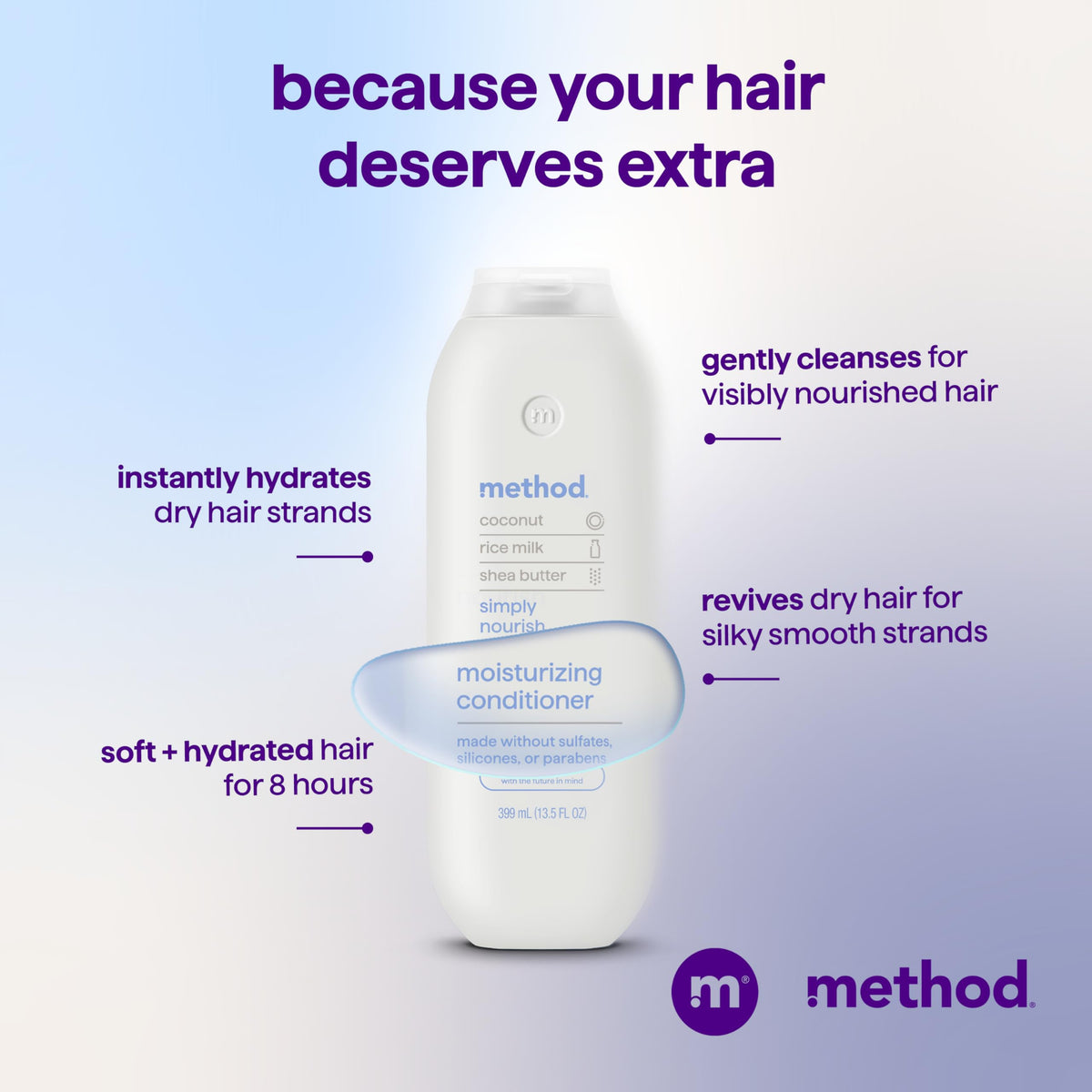 Method Simply Nourish is safe for color-treated hair, reducing color fade