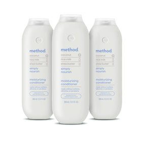 Method Simply Nourish Moisturizing Conditioner hydrates dry hair for silky feel