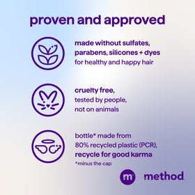 Method Simply Nourish detangles and smooths hair after washing