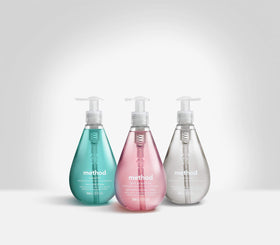 Method Sea Minerals six-pack on shelf for household use.