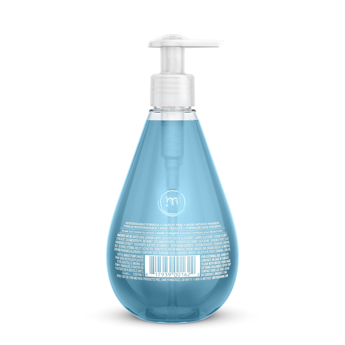 Method Sea Minerals pump dispenses rich lather for clean hands.