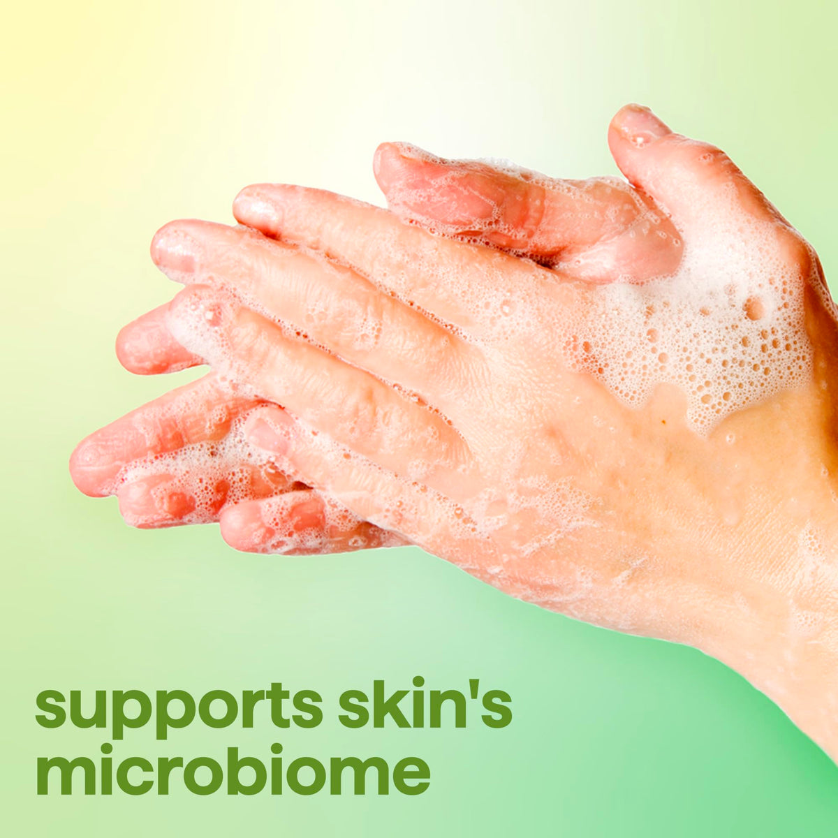 Method serum-like foam texture close-up illustrating gentle cleansing with skin-friendly feel.