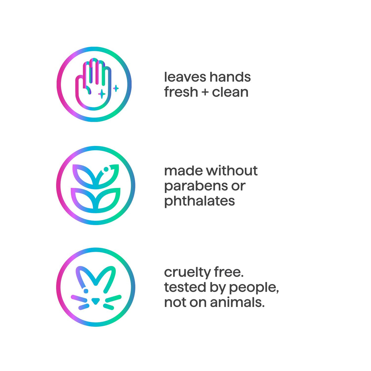 Soft hands after using Method soap with light fragrance